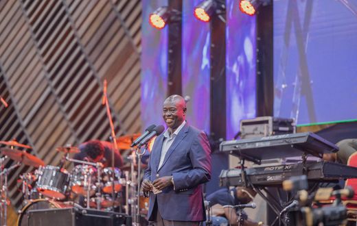 Deputy President Rigathi Gachagua addressing worshippers at The Grace Encounter Ultimate Worship Experience at KICC in September 2024