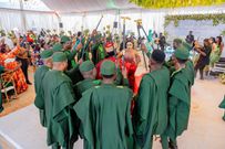 Celebrity designer Bolo Bespoke during his wedding
