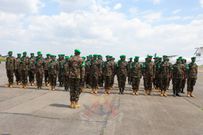 A contingent of Kenya Defence Forces (KDF) soldiers deployed to Somalia under the African Union Transition Mission in Somalia (ATMIS) returning home from Somalia