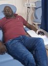 Matthew Nyamlori undergoing cancer treatment