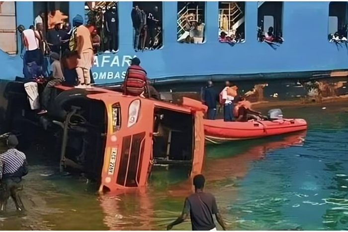9 injured as bus with passengers on board overturns at Likoni ferry channel ramp