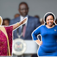 A collage of President William Ruto, Bishop Margaret Wanjiru and Millicent Omanga