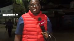TV47 journalist Moige William during the coverage of Gachagua's impeachment