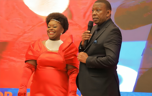 Millie Odhiambo and her husband Magugu Mabona during her book launch