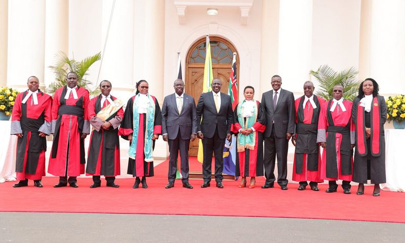 President William Ruto when he presided over the swearing-in of six judges in 2022