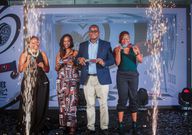 From left to right - Mondelez International Staff: Mary Mwangi - Sales Revenue Manager, Anna Kiarie - Sales Revenue Manager, Francis Kathoka - Country Director and Lorna Kamemba - Senior Brand Manager proudly unveil the limited-edition Coca-Cola flavoured Oreo cookies during the launch.