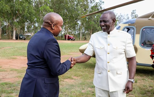 Kithure Kindiki receives Ruto in Kwale for 60th Mashujaa Day celebrations