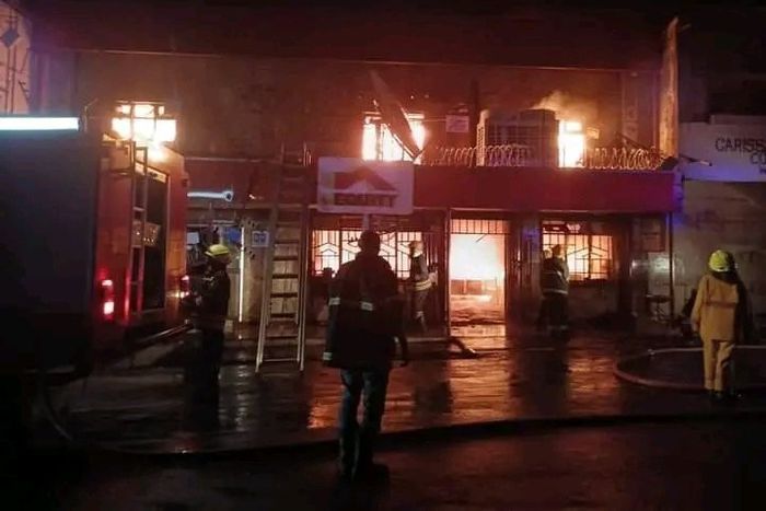 Equity bank responds after fire razes down their Nyeri branch