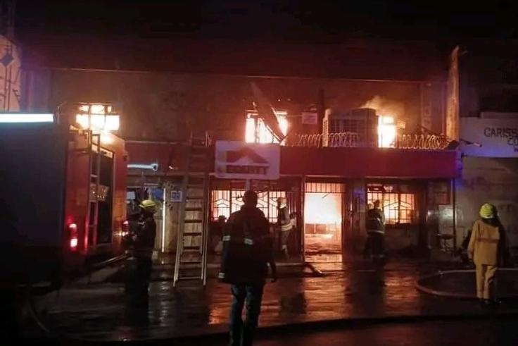 Equity bank responds after fire razes down their Nyeri branch