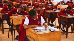 Students sitting for the Kenya Certificate of Secondary Education (KCSE)