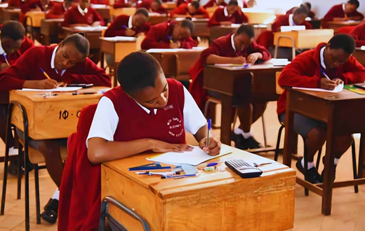 Students sitting for the Kenya Certificate of Secondary Education (KCSE)