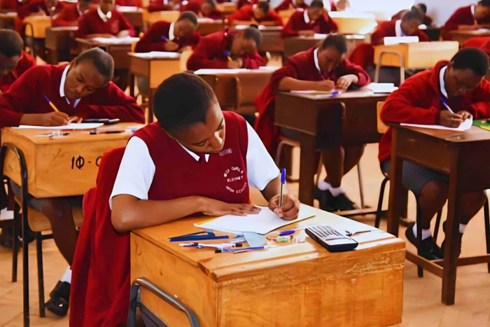Students sitting for the Kenya Certificate of Secondary Education (KCSE)