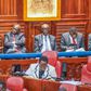 Deputy President Rigathi Gachagua and his legal team at the senate chamber