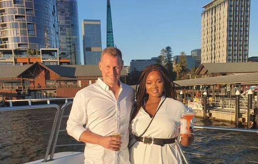 Stephanie Kiuna with her husband