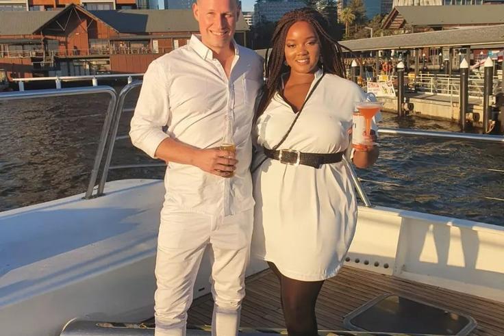 Stephanie Kiuna with her husband