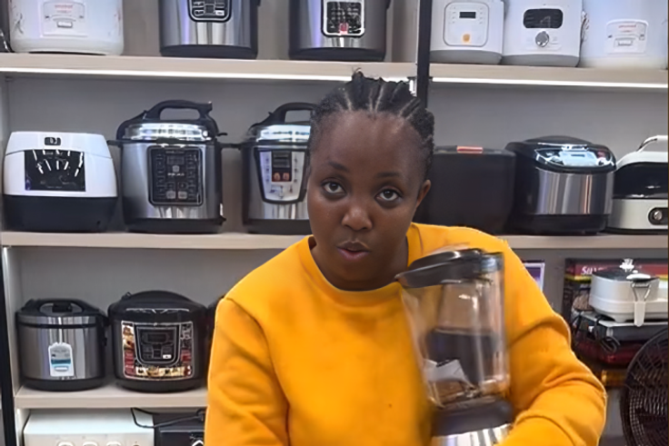 A screenshot image of Businesswoman Shiquo HiiStyle telling Kenyans about her items