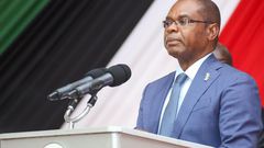 Newly elected Senate Speaker Amason Kingi