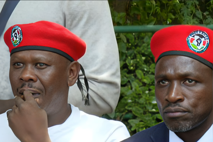 Activist Bob Njagi addressing a press conference in Kitengela