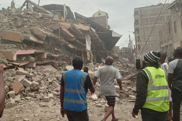 Several people feared dead after 7-storey building collapses in Kahawa West