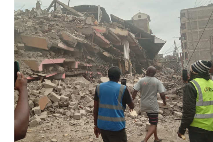 Several people feared dead after 7-storey building collapses in Kahawa West