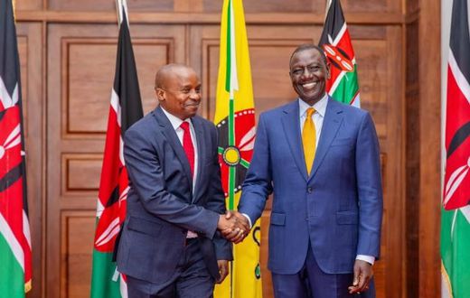 File image of President William Ruto and Prof. Kithure Kindiki at State House, Nairobi.