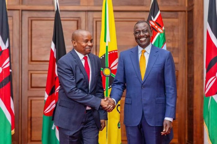 File image of President William Ruto and Prof. Kithure Kindiki at State House, Nairobi.