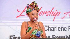 File image of Charlene Ruto speaking at a past event