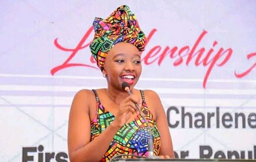 File image of Charlene Ruto speaking at a past event