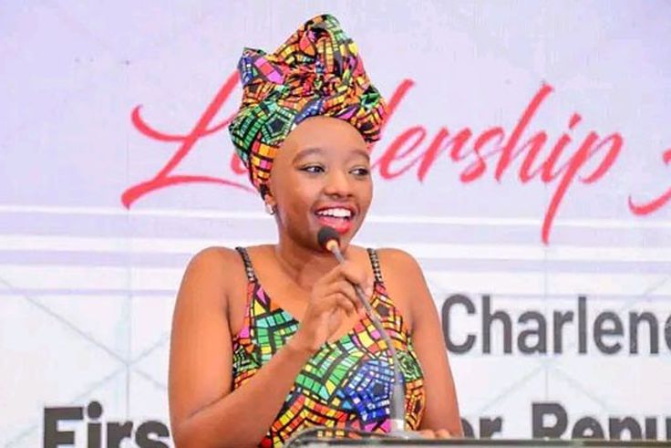 File image of Charlene Ruto speaking at a past event