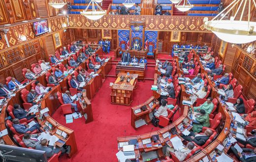 A photo of the Senate chambers