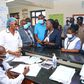 Health CS Dr Deborah Barasa interacting with medics at the Nakuru Referral Hospital on October 7, 2024