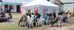 Women getting check ups at a medical camp at Mbagathi County Hospital.