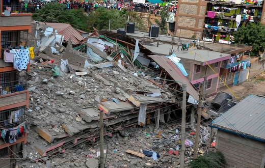 Buildings near the collapsed 7-storey building in Kahawa West
