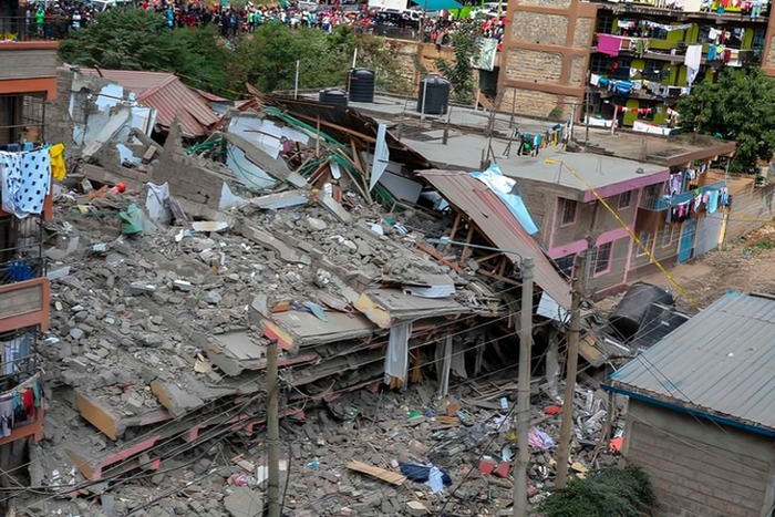 Buildings near the collapsed 7-storey building in Kahawa West