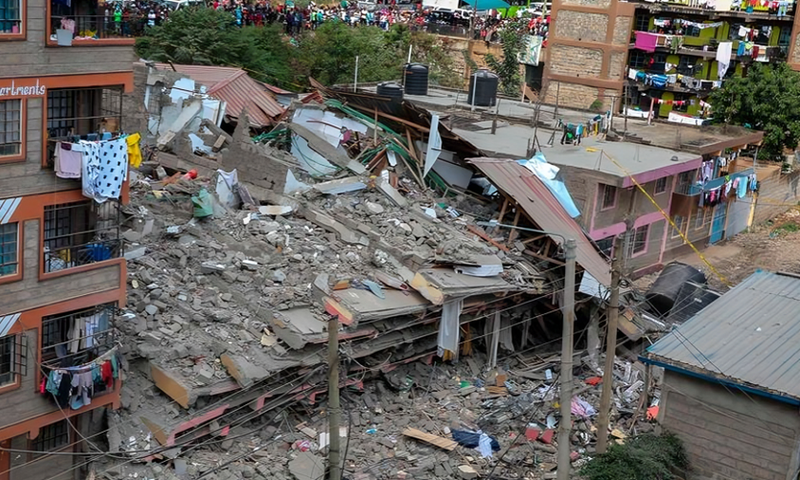 Buildings near the collapsed 7-storey building in Kahawa West