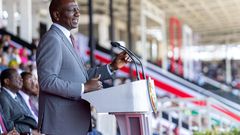 President William Ruto leading the country in celebrating the 61st Mashujaa Day at the Kwale Stadium, Kwale County.