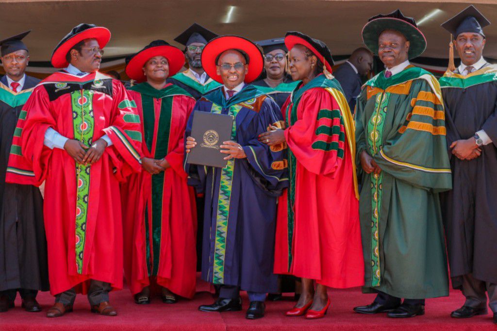 Safaricom CEO Peter Ndegwa awarded honourary degree at Meru University