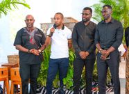 Citizen TV journalists at the burial of Mashirima Kapombe's mother