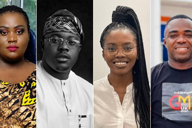 Gloria Adhiambo, Samson Setumo, Sivu Mfenyana and Samuel Atuobi Baah