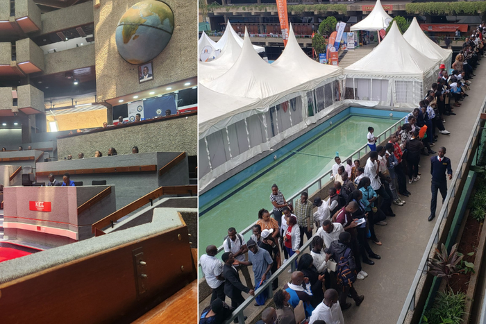 Scenes from KICC: Kenyans show up for public participation & Qatar job interviews