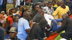 Political activist Morara Kebaso at the Bomas of Kenya where he had gone to take part in the public participation exercise on Deputy President Rigathi Gachagua’s impeachment motion. when he was attacked