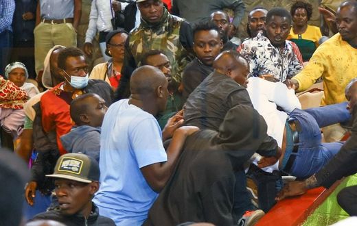 Political activist Morara Kebaso at the Bomas of Kenya where he had gone to take part in the public participation exercise on Deputy President Rigathi Gachagua’s impeachment motion. when he was attacked