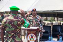 A contingent of Kenya Defence Forces (KDF) soldiers deployed to Somalia under the African Union Transition Mission in Somalia (ATMIS) returning home from Somalia