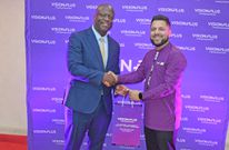 PS Ministry of Trade Alfred Ombudo KOmbudo and Umesh Bhojwani founder of Vision Plus