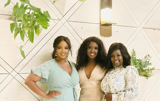JCC Bishop Kathy Kiuna with her daughters Stephanie and Vanessa