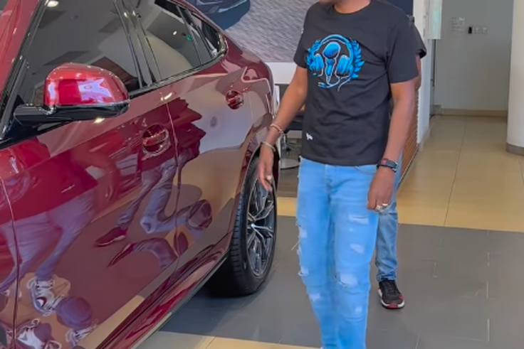 Maina Kageni with his newly acquired BMW X6 2024 M Sport