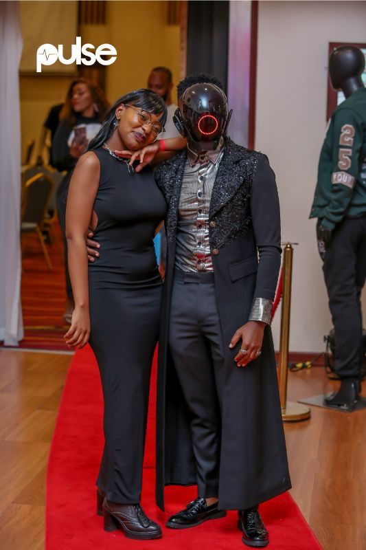 Pulse Presenter Shem Muikia, styled by Ben Bespoke Haven with Pulse TikTok Manager Njeri Gathoni at the 2024 Pulse Influencer Awards