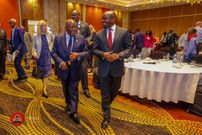 Former PS Raymond Omollo with Former Ghanaian President Nana Addo Dankwa Akufo-Addo at the International Conference on Water, Peace and Security