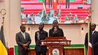 Rosemary Odinga, daughter of the late former Prime Minister of the Republic of Kenya, speaks during the Raila Odinga Memorial Service at All Saints Cathedral in Kampala, Uganda
