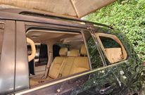 A vehicle in Rigathi Gachagua's convoy damaged  during an attack at a funeral in Limuru
